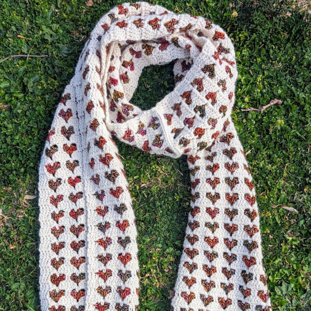 Heart Scarf - Crochet Pattern