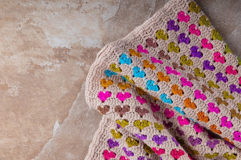 Heart Blanket - Crochet Pattern