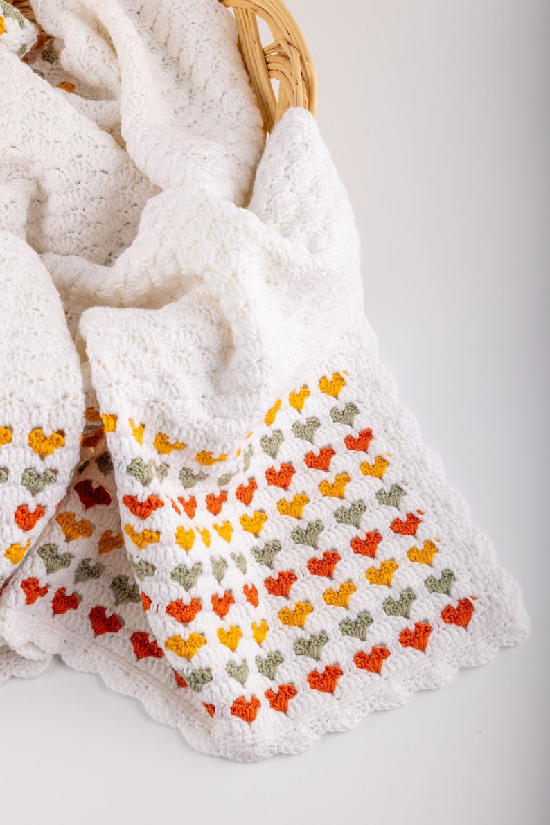 Rainbow Heart Stripes - Crochet Pattern
